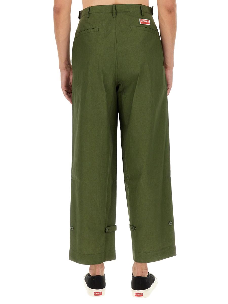 KENZO PANTALONE STRAIGHT FIT IN COTONE