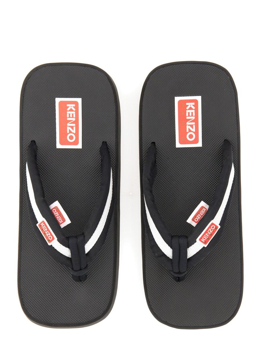 KENZO SANDALO SLIDE IN NYLON CON LOGO