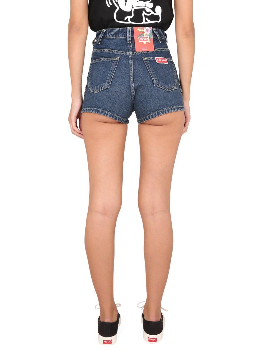 KENZO SHORT IN DENIM DI COTONE