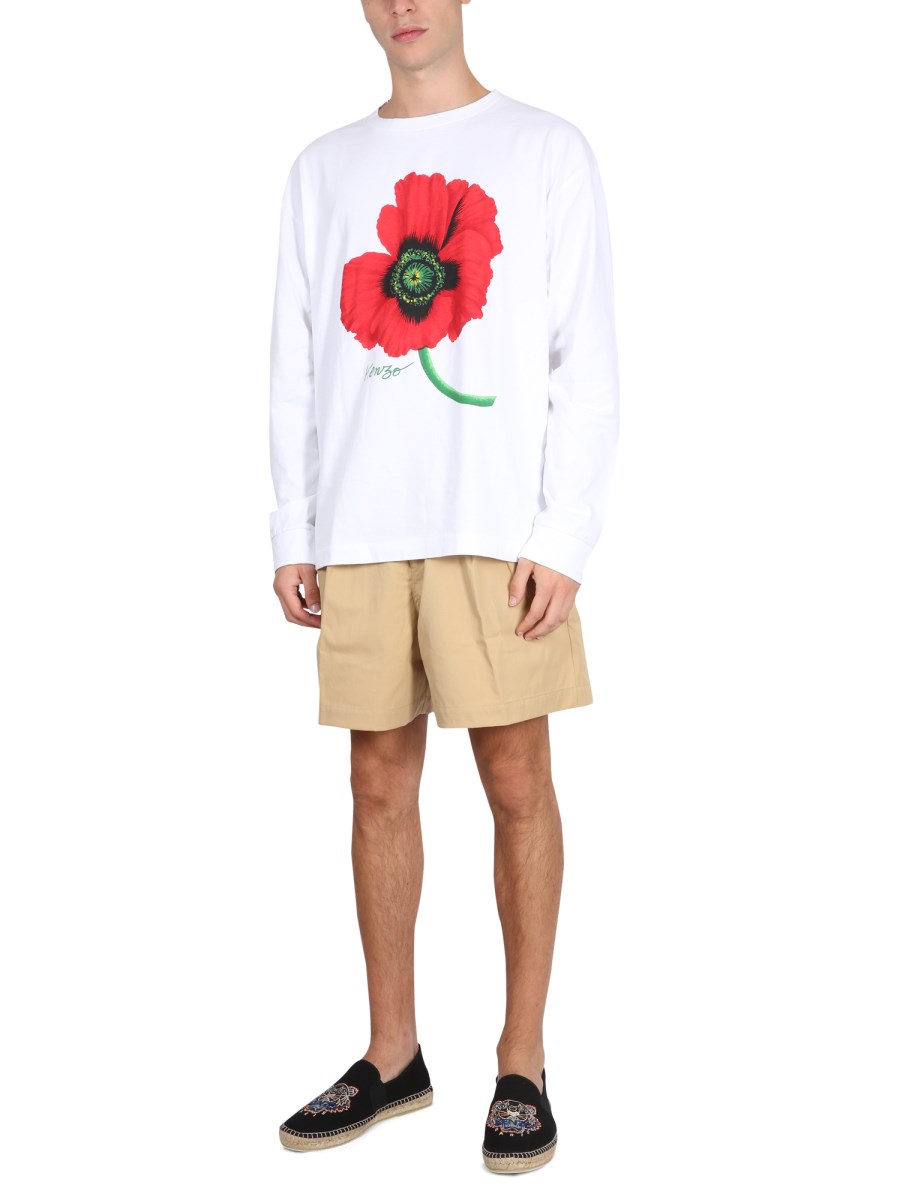KENZO SHORT IN TWILL CON FIBBIA