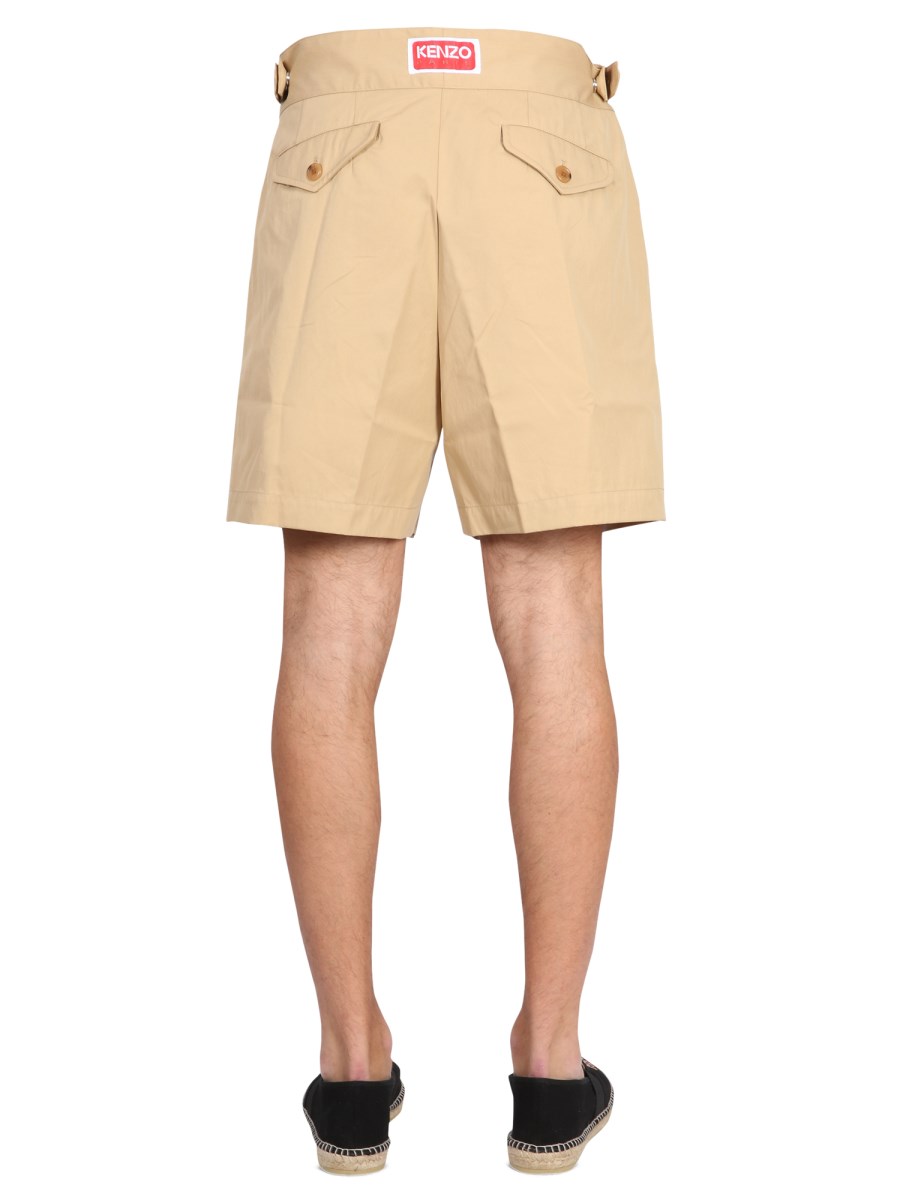 KENZO SHORT IN TWILL CON FIBBIA
