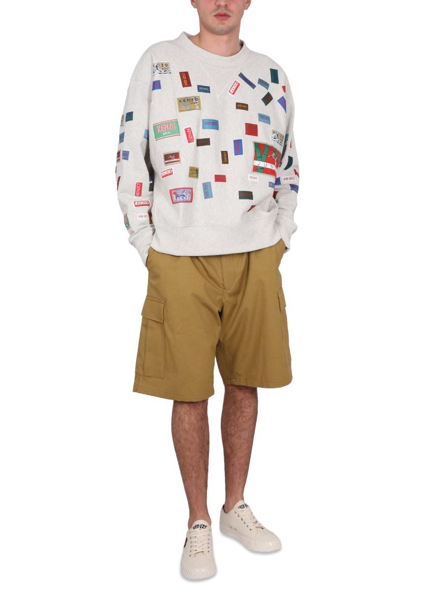 KENZO SHORTS CARGO IN COTONE