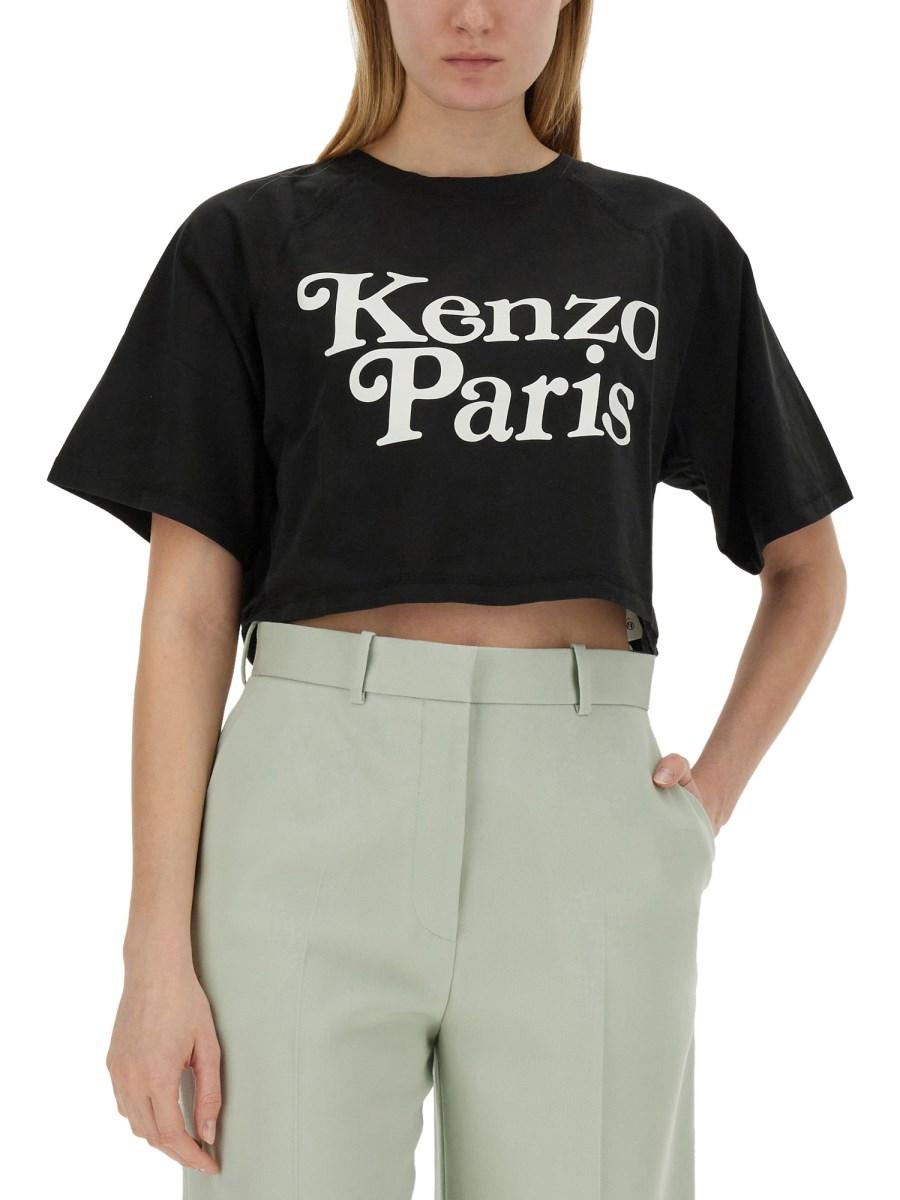 KENZO T-SHIRT IN JERSEY DI COTONE CON LOGO