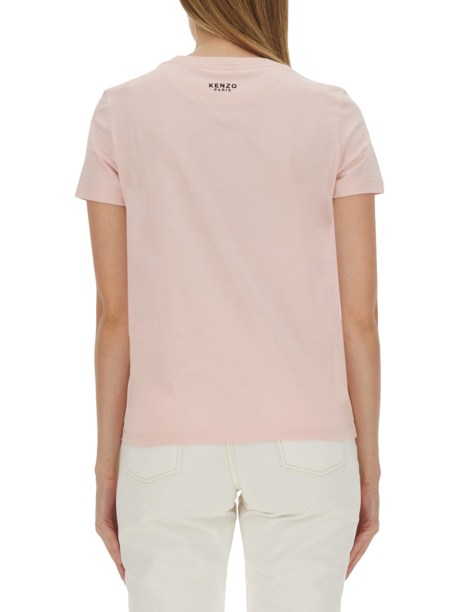 KENZO T-SHIRT IN JERSEY DI COTONE CON RICAMO LOGO