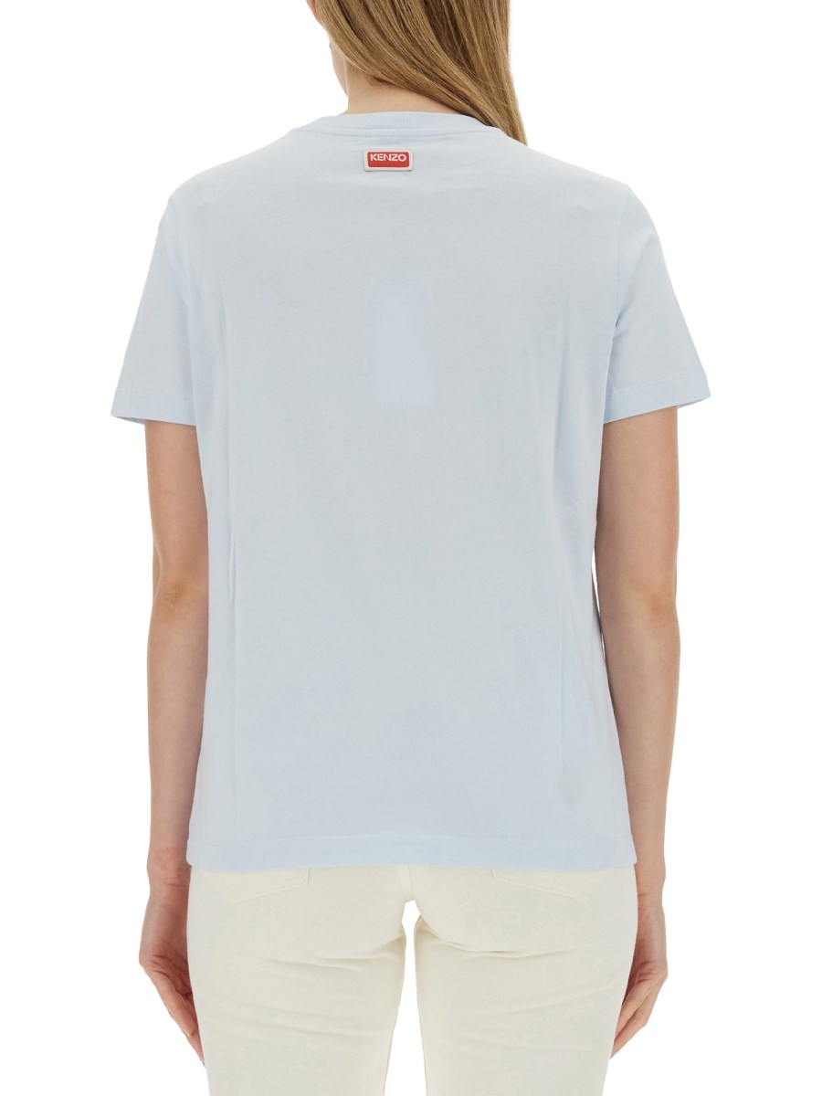 KENZO T-SHIRT IN JERSEY DI COTONE CON RICAMO TIGER