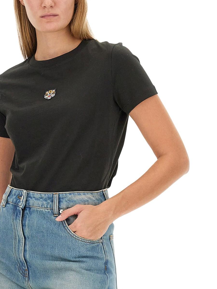 KENZO T-SHIRT LUCKY TIGER IN JERSEY DI COTONE