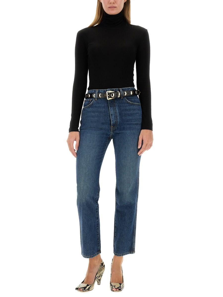 KHAITE JEANS ABIGAIL IN DENIM DI COTONE