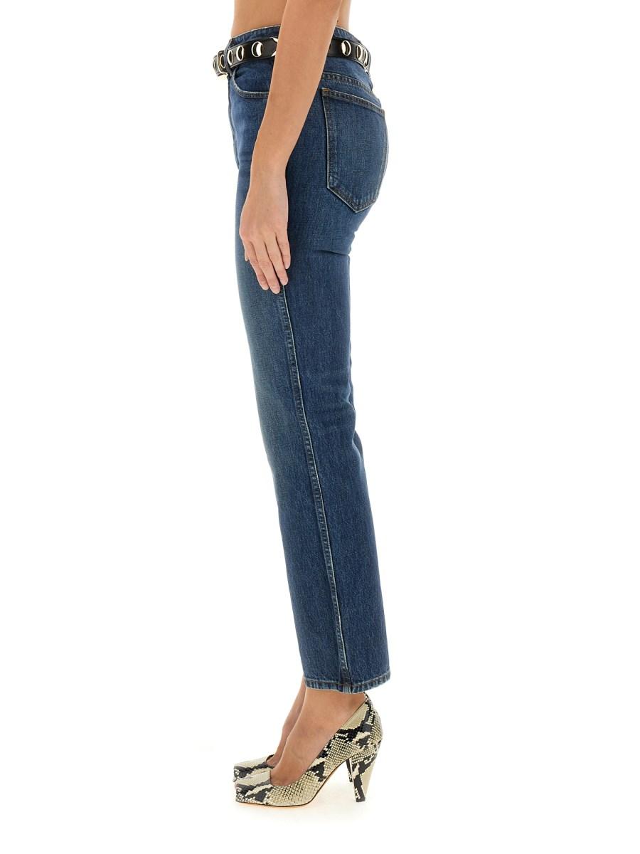 KHAITE JEANS ABIGAIL IN DENIM DI COTONE