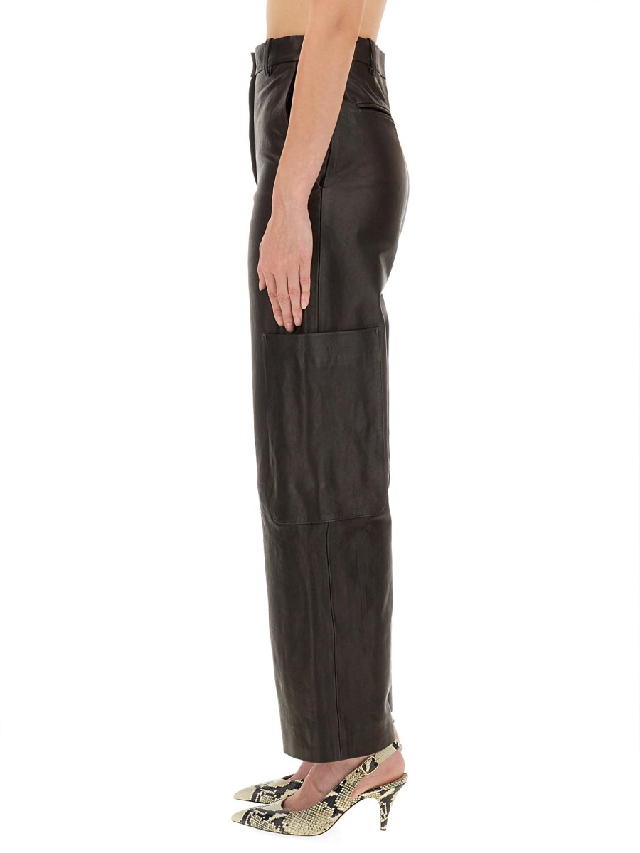 KHAITE PANTALONE THE CAITON IN PELLE
