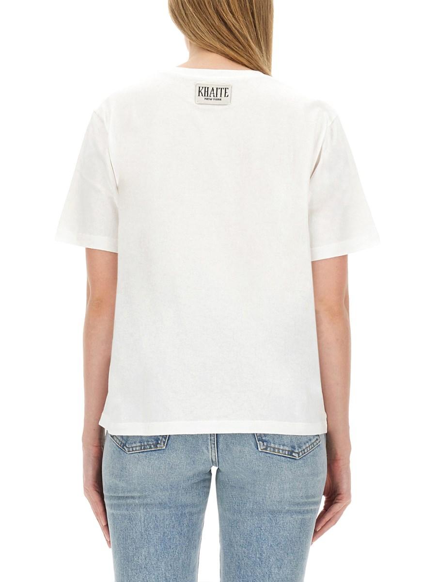 KHAITE T-SHIRT MAE IN JERSEY DI COTONE