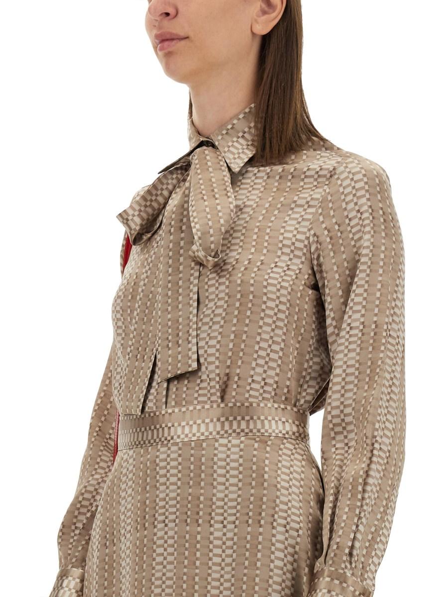 KITON CAMICIA IN SETA CON STAMPA