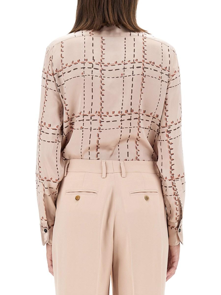 KITON CAMICIA IN SETA CON STAMPA