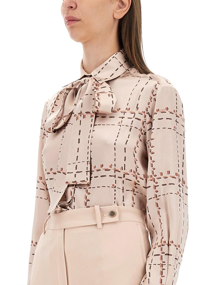 KITON CAMICIA IN SETA CON STAMPA