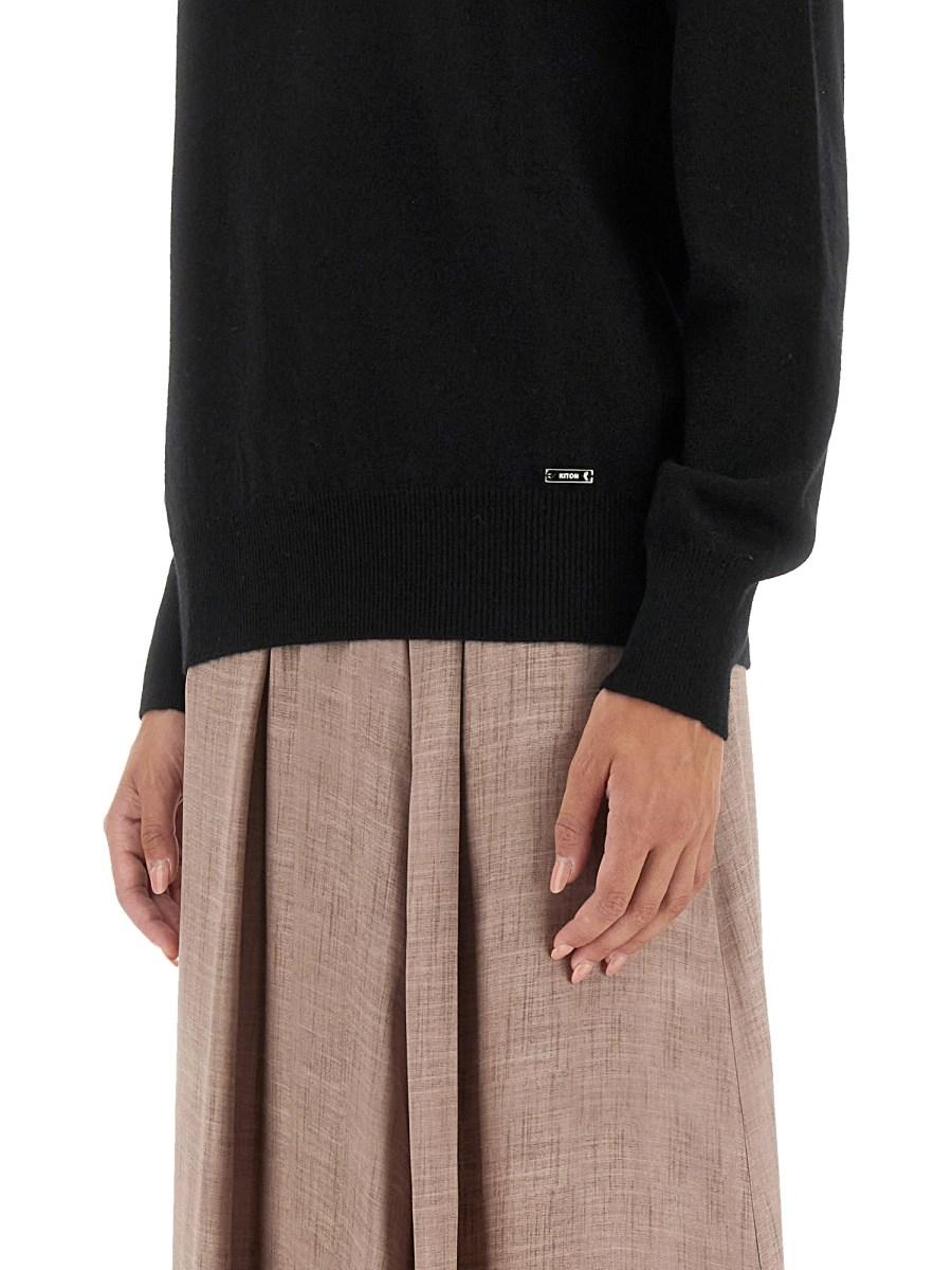 KITON MAGLIA A COLLO ALTO IN CASHMERE