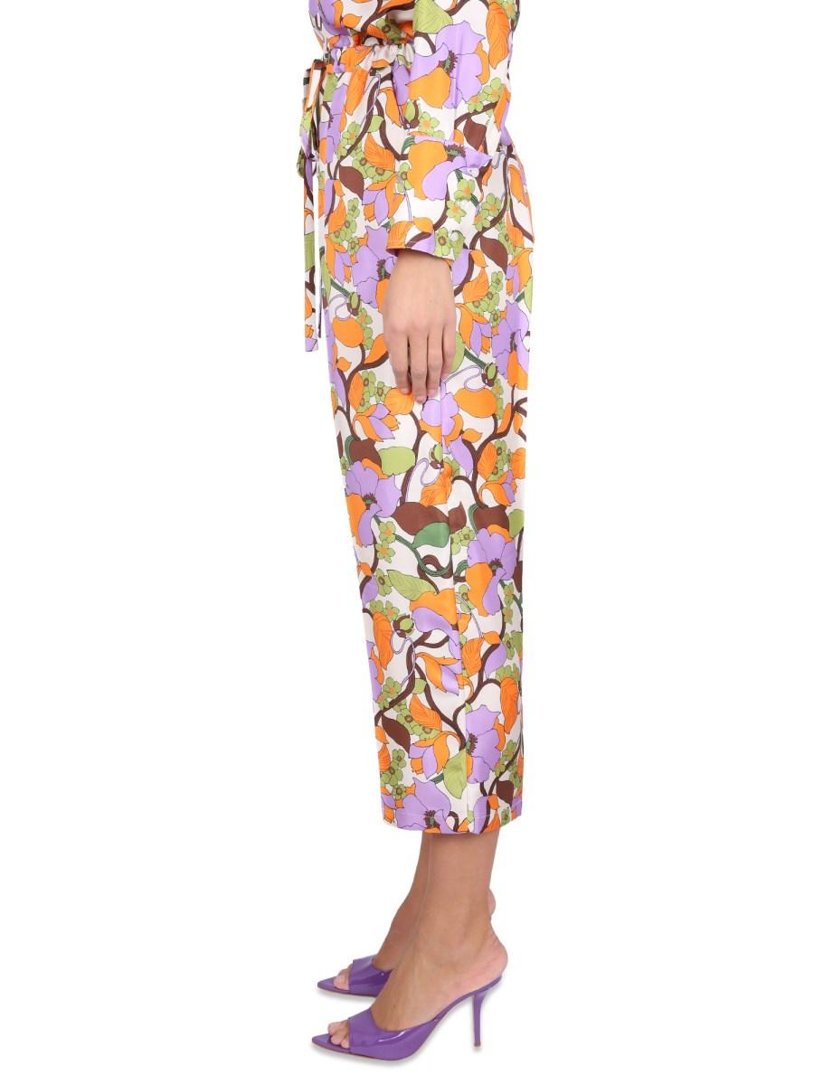 LA DOUBLEJ PANTALONE DRAWSTRING IN TWILL DI SETA