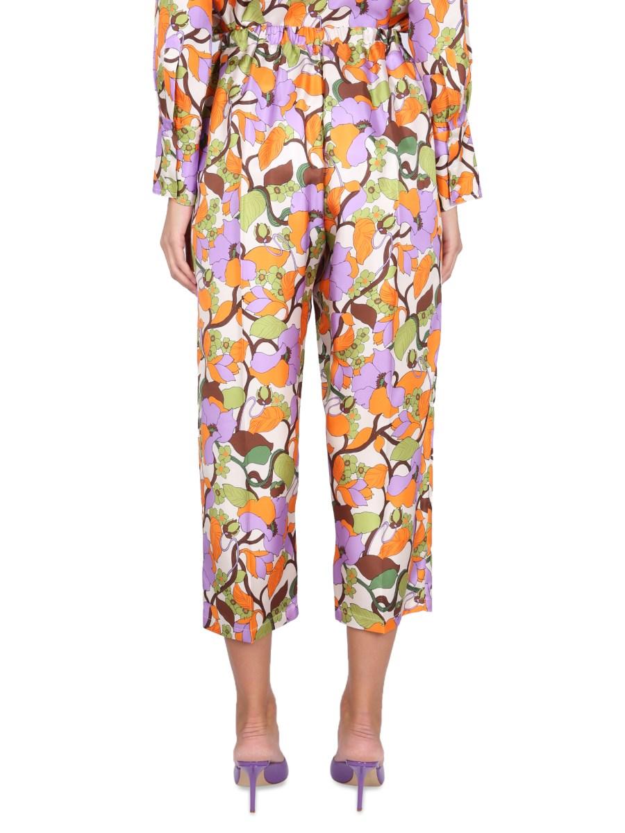 LA DOUBLEJ PANTALONE DRAWSTRING IN TWILL DI SETA