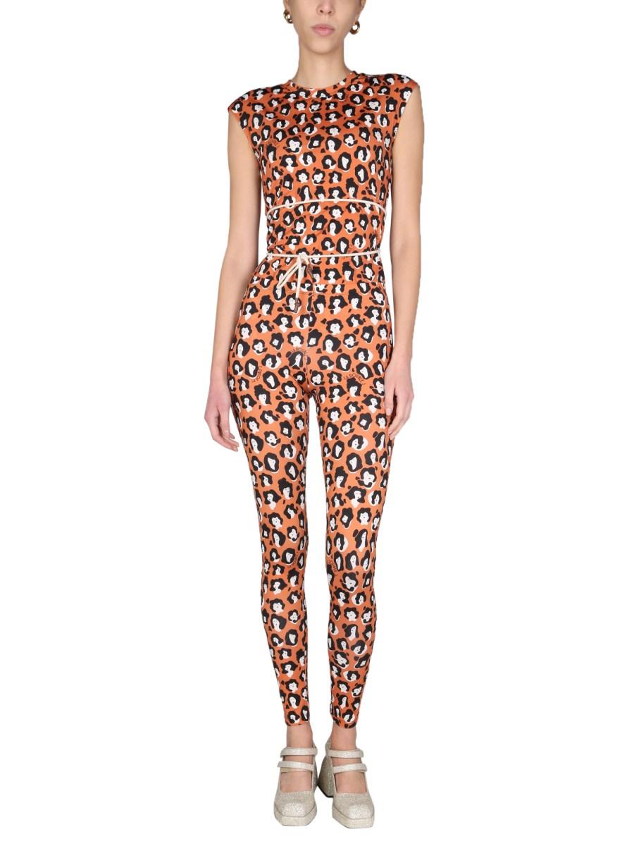 LA DOUBLEJ T-SHIRT "LADY LEOPARD" IN NYLON