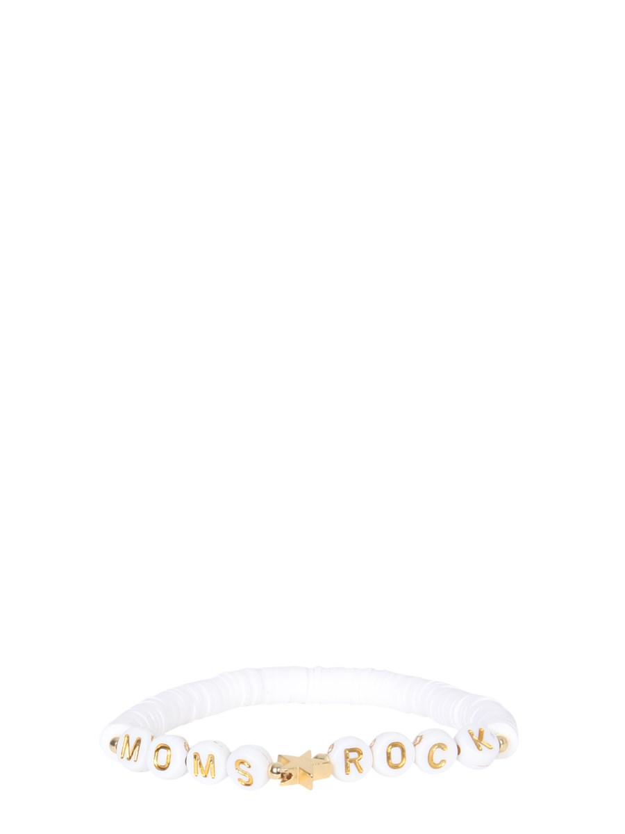 LABEL K BRACCIALE ELASTICO CON PERLE MOMS ROCK
