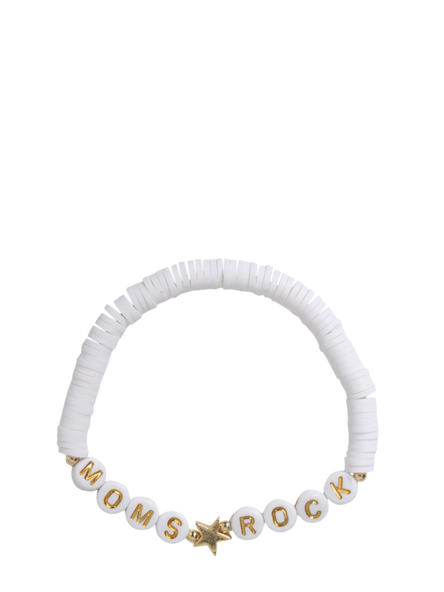 LABEL K BRACCIALE ELASTICO CON PERLE MOMS ROCK