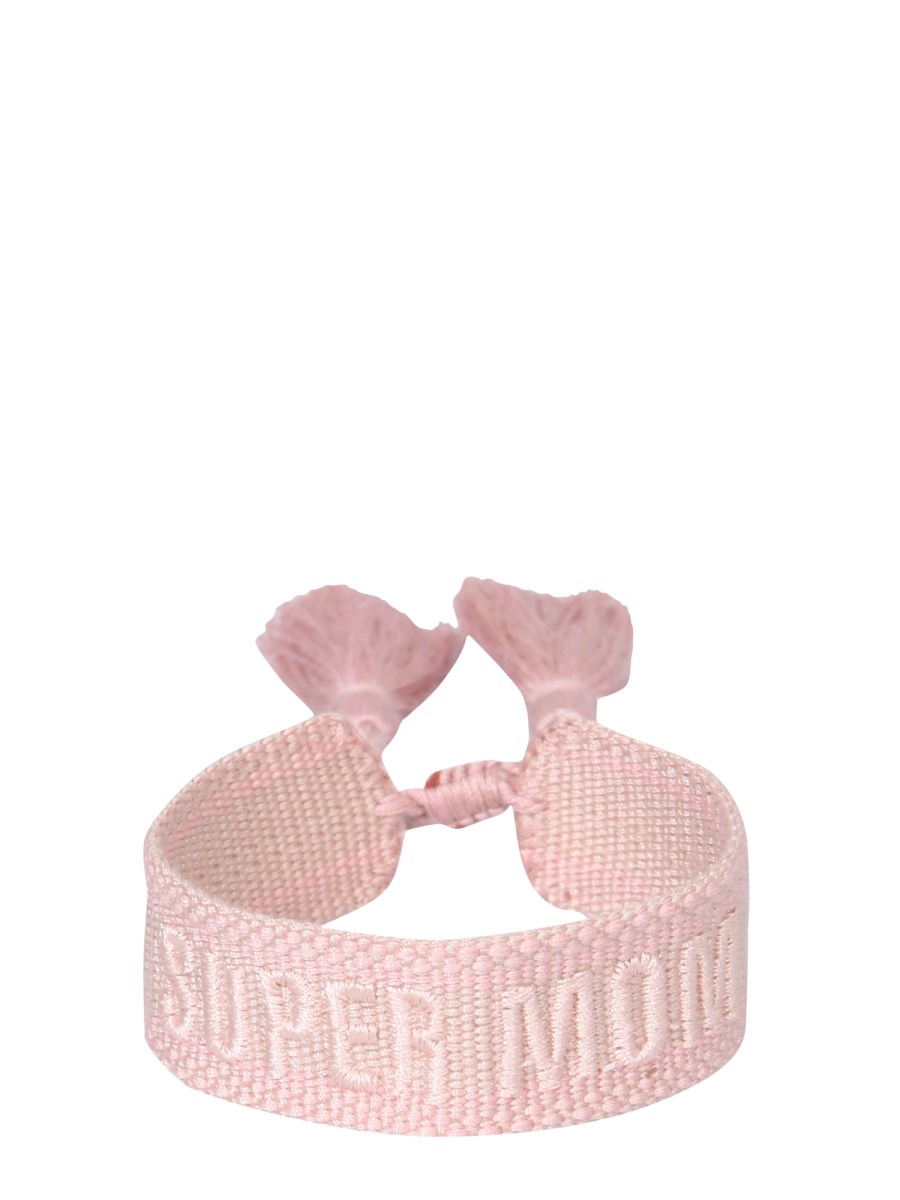 LABEL K BRACCIALE IN TESSUTO INTRECCIATO "SUPER MOM"