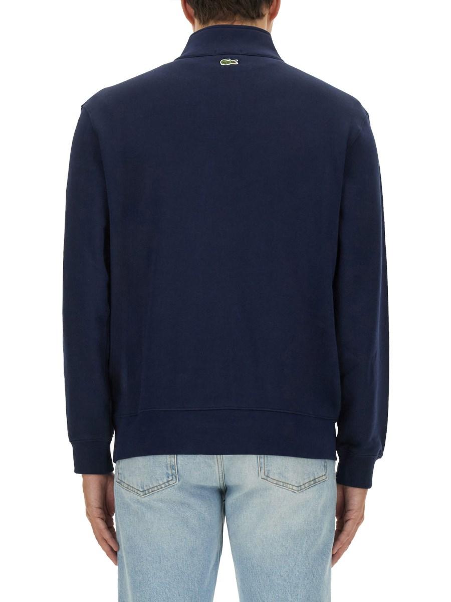 LACOSTE FELPA IN COTONE CON LOGO
