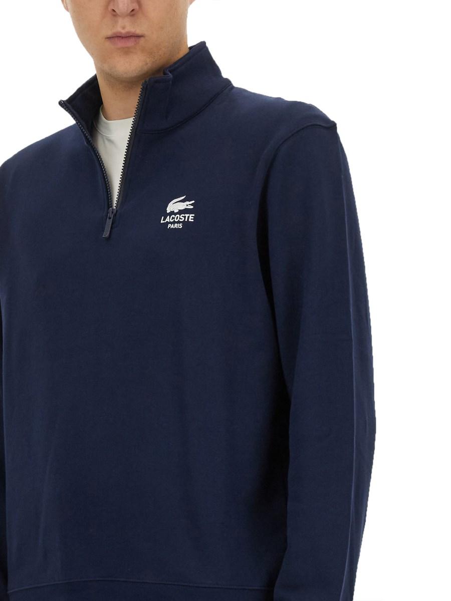 LACOSTE FELPA IN COTONE CON LOGO