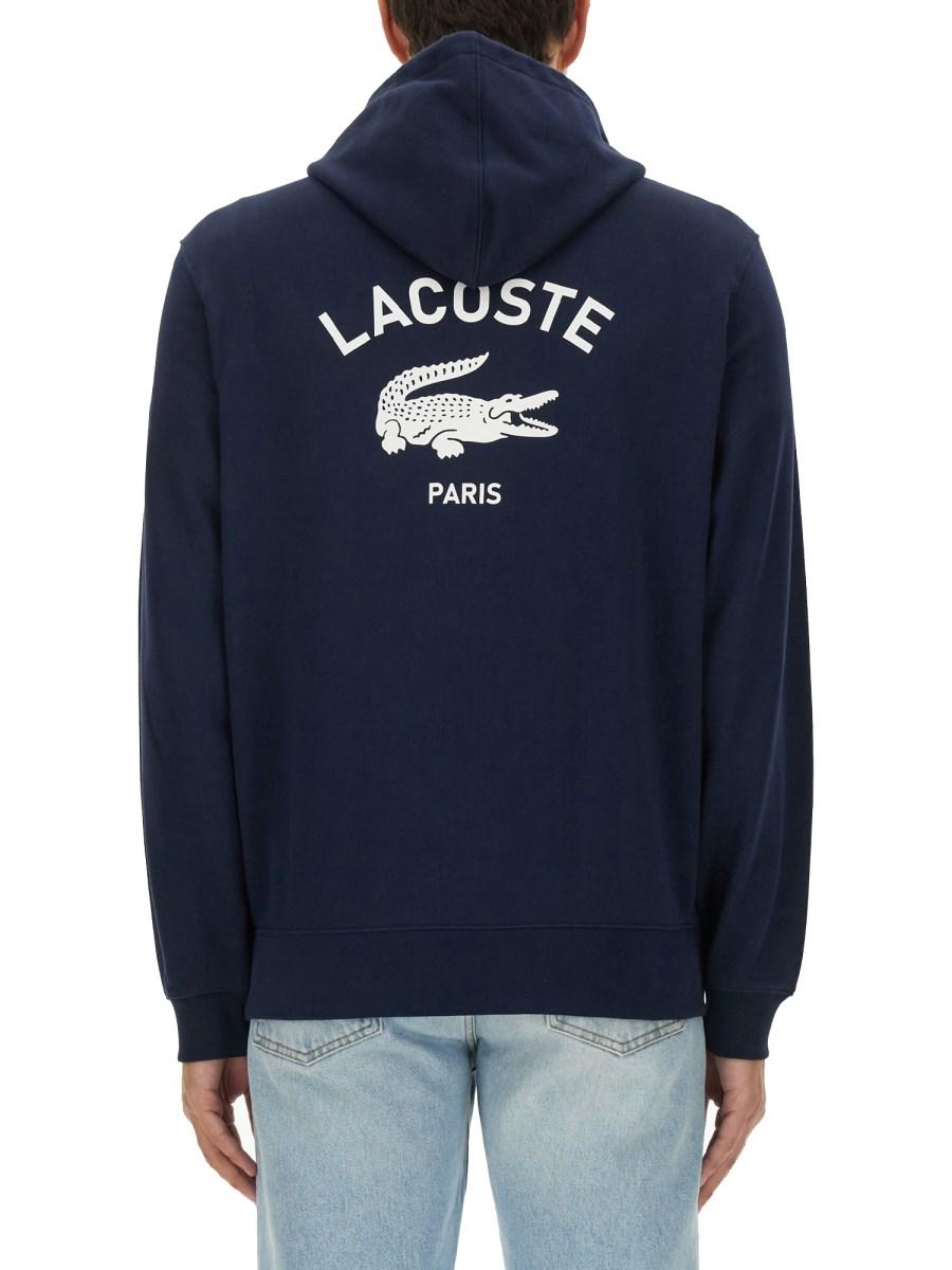 LACOSTE FELPA IN COTONE CON LOGO