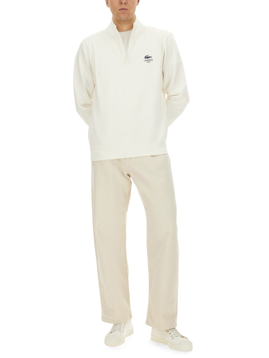 LACOSTE FELPA IN COTONE CON LOGO