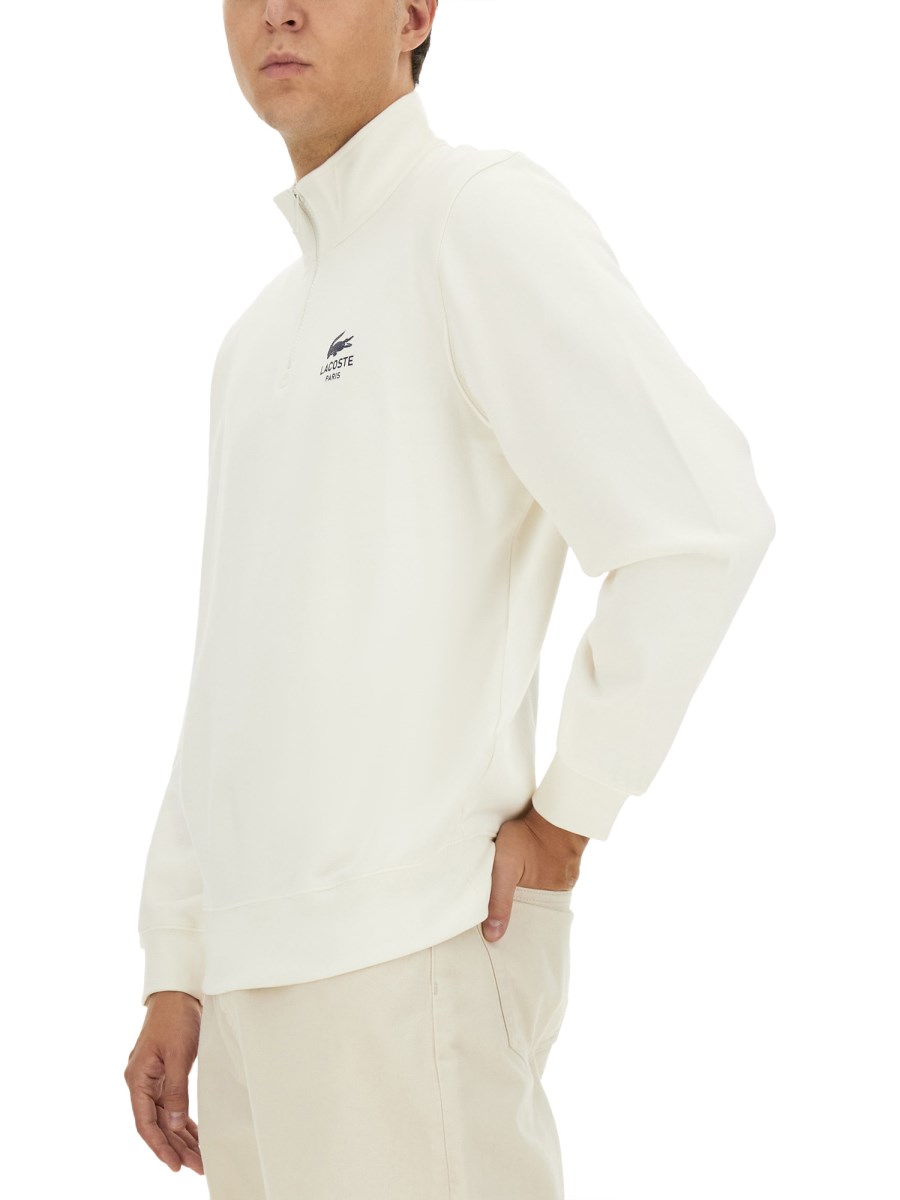 LACOSTE FELPA IN COTONE CON LOGO