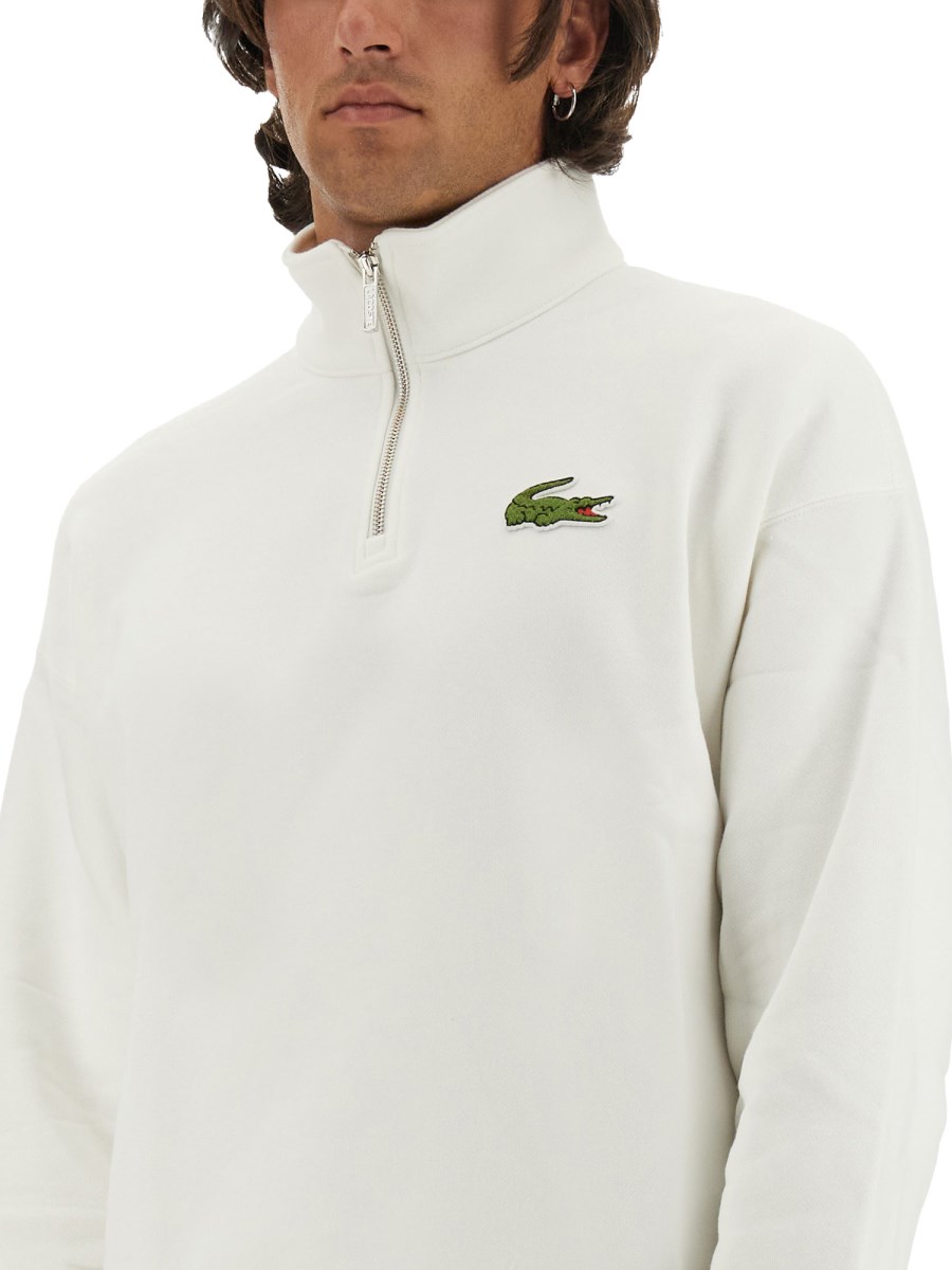 LACOSTE FELPA IN COTONE CON LOGO