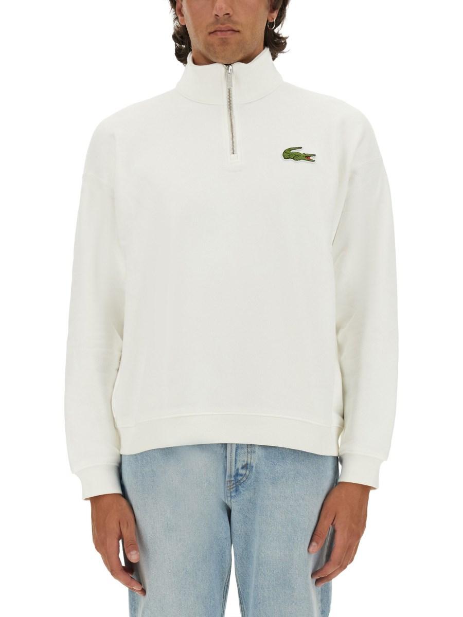 LACOSTE FELPA IN COTONE CON LOGO