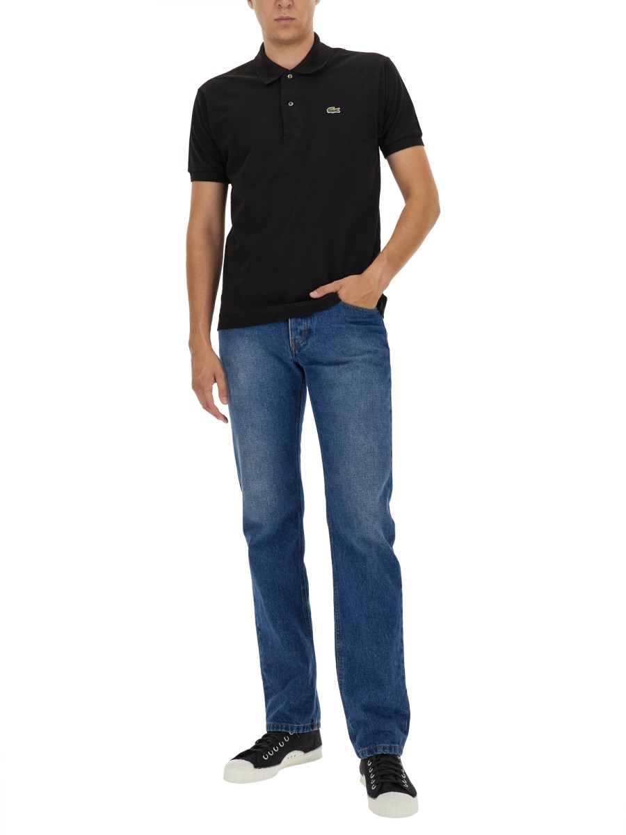 LACOSTE POLO IN PIQUE DI COTONE CON LOGO