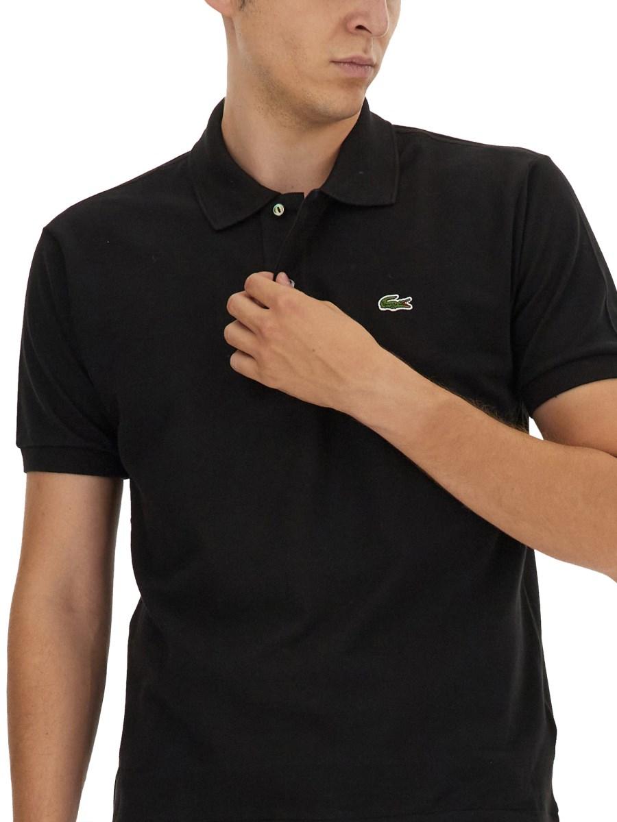 LACOSTE POLO IN PIQUE DI COTONE CON LOGO