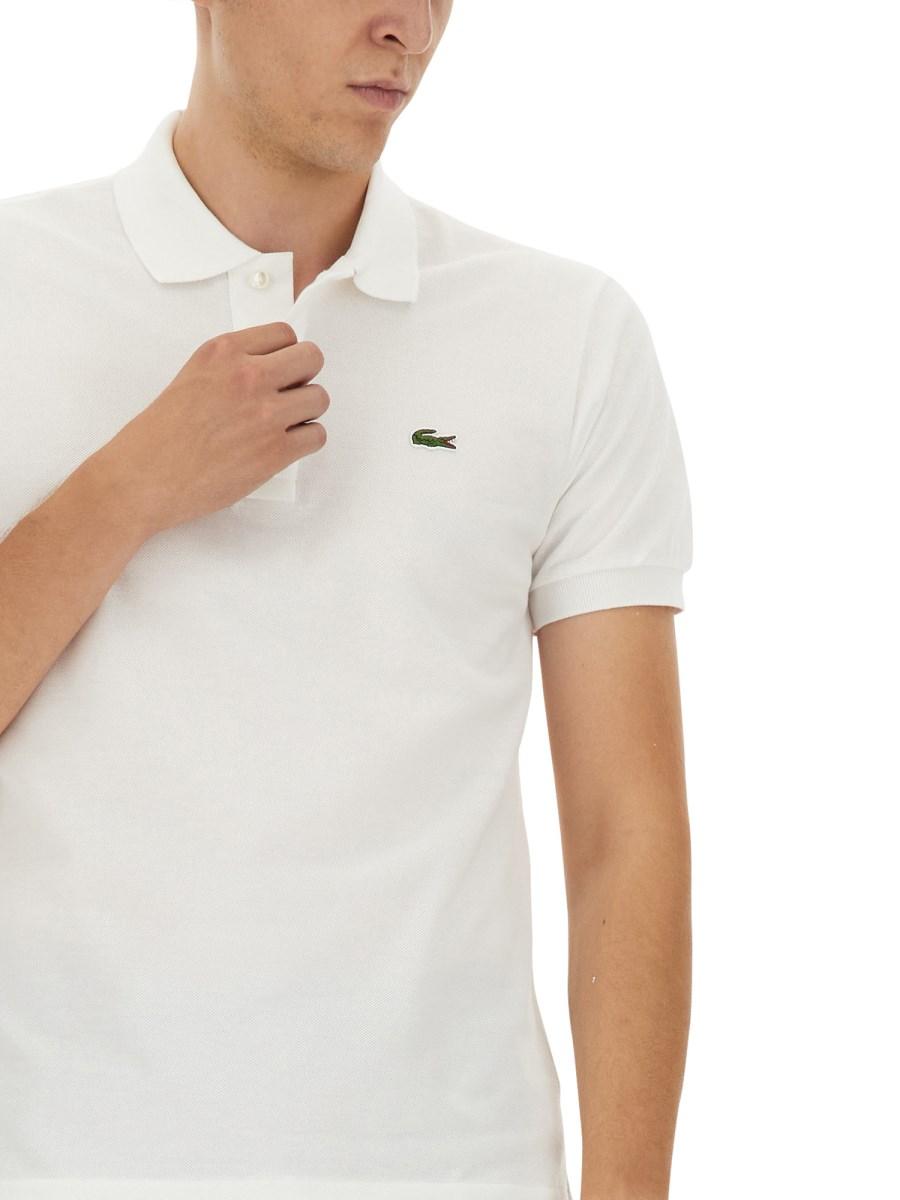 LACOSTE POLO IN PIQUE DI COTONE CON LOGO