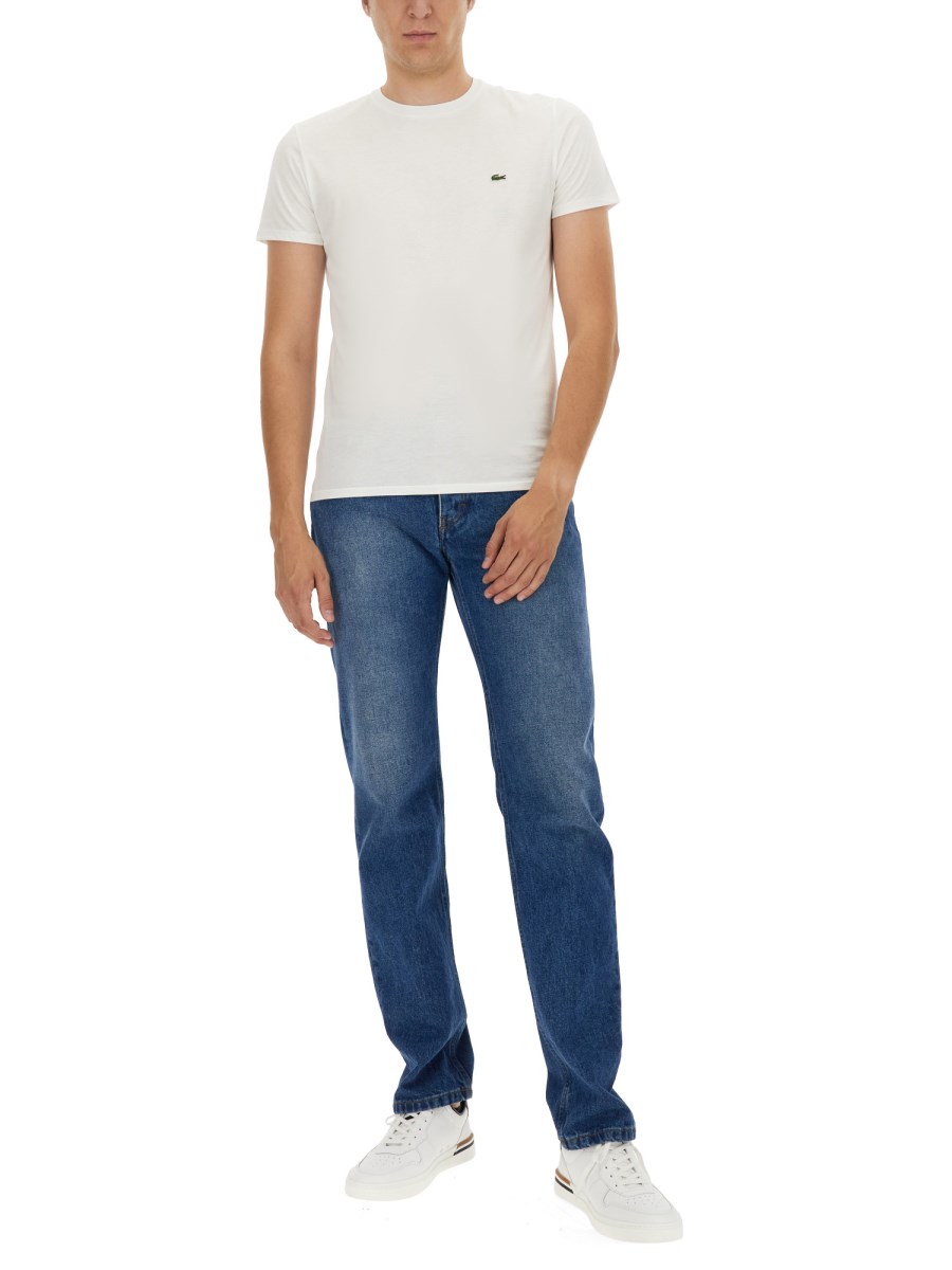 LACOSTE T-SHIRT IN JERSEY DI COTONE CON LOGO