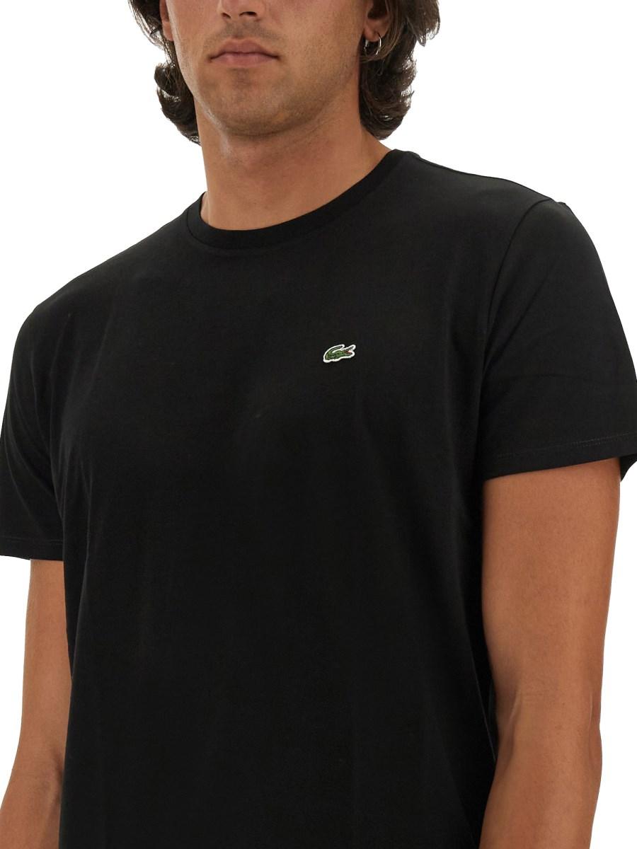 LACOSTE T-SHIRT IN JERSEY DI COTONE CON LOGO