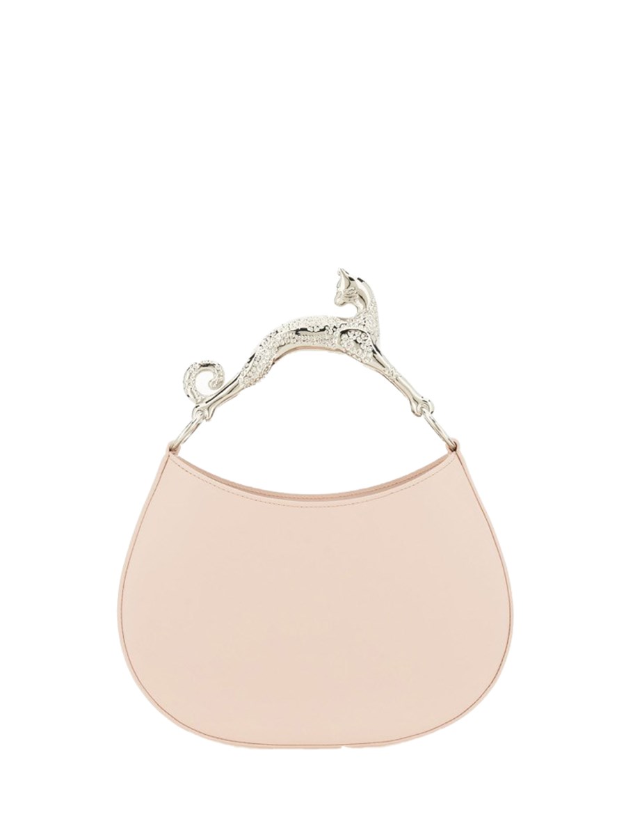 LANVIN BORSA HOBO CAT SMALL IN PELLE