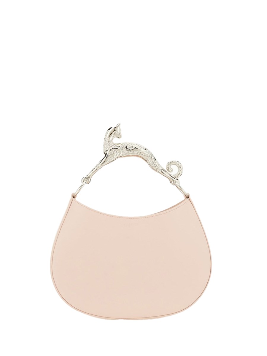 LANVIN BORSA HOBO CAT SMALL IN PELLE