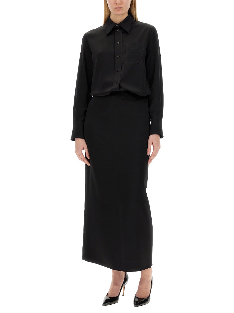 LANVIN CAMICIA CLASSICA IN CRÊPE DE CHINE