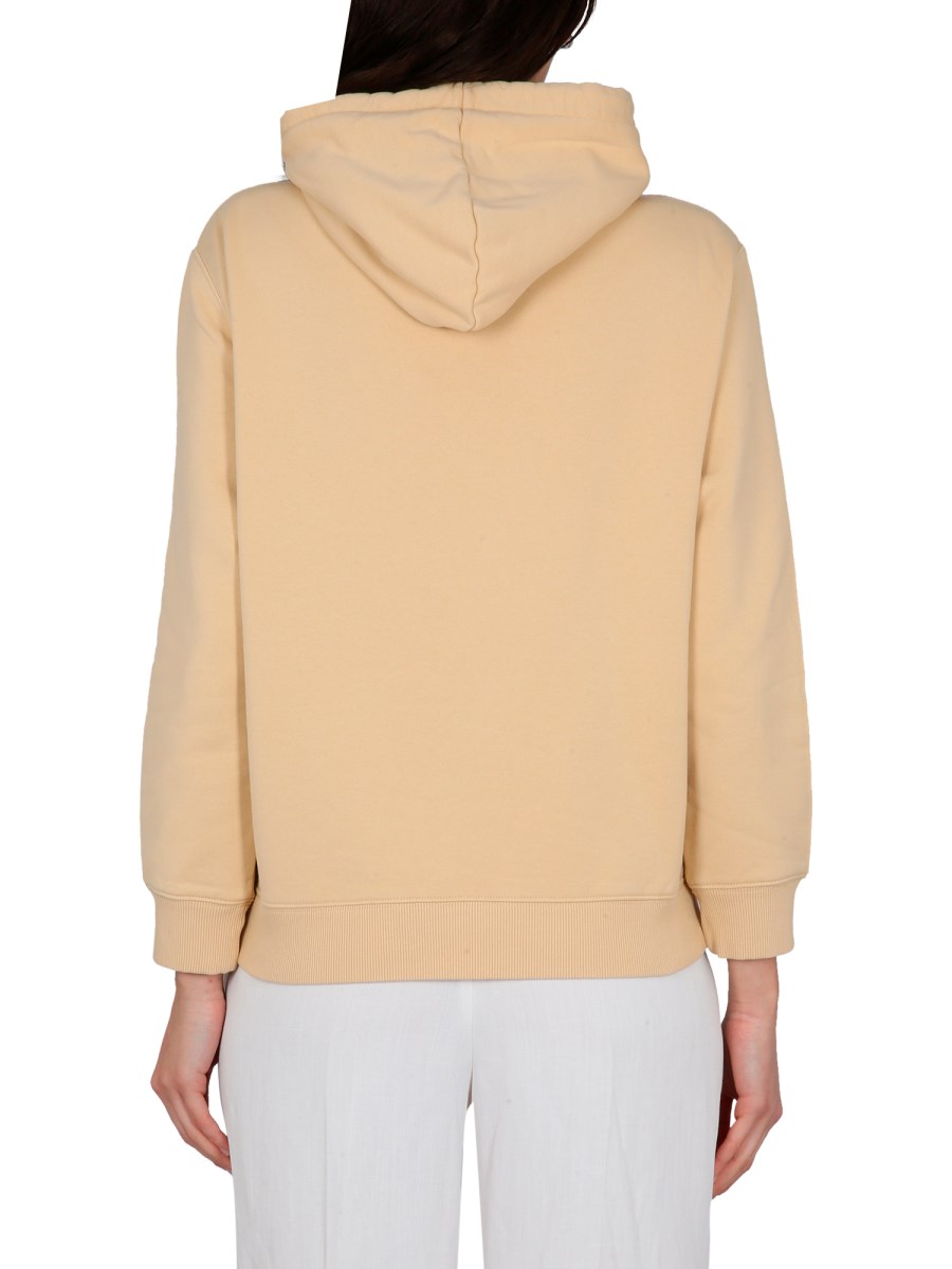LANVIN FELPA IN COTONE CON CAPPUCCIO E RICAMO LOGO