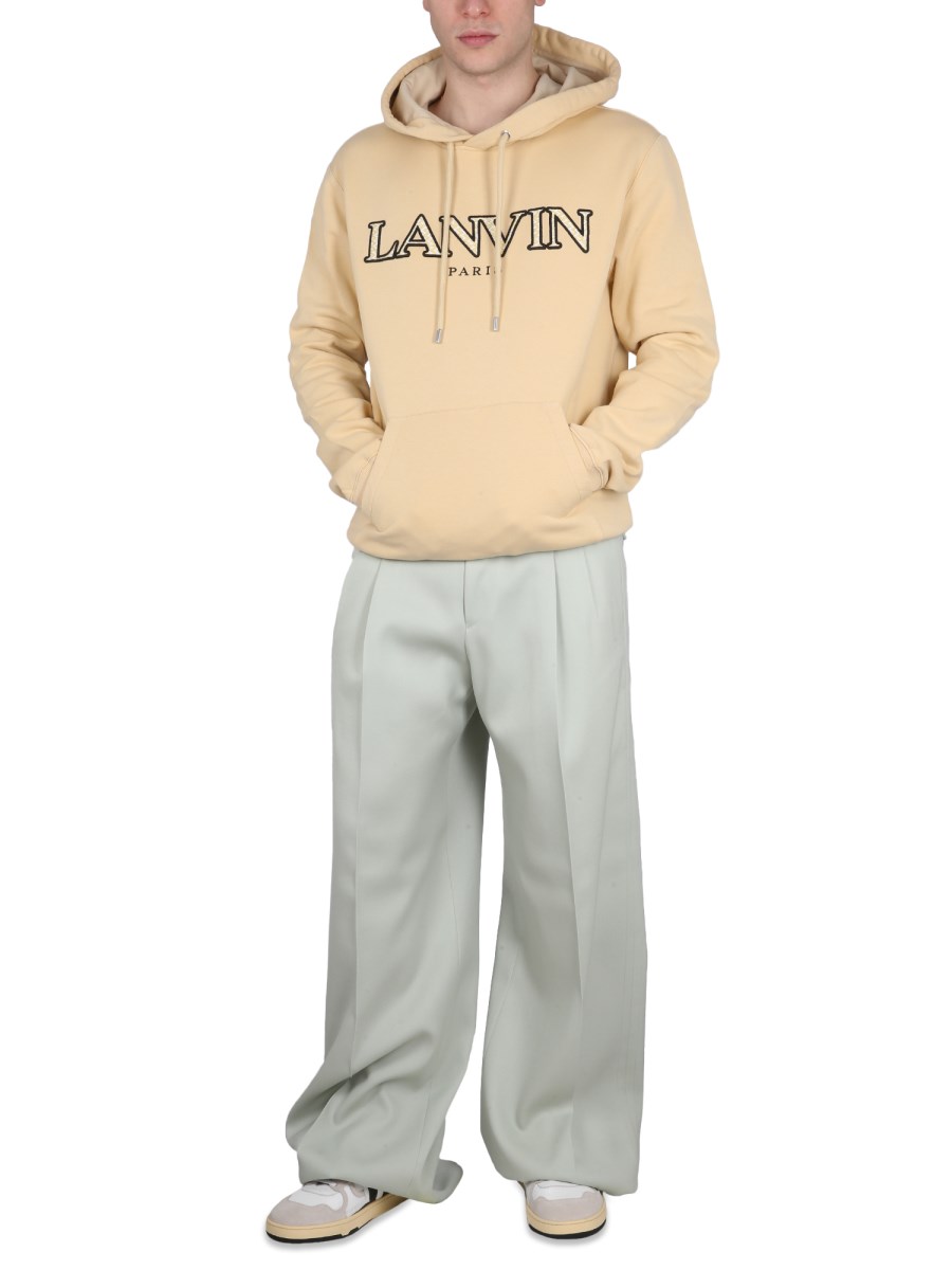 LANVIN FELPA IN COTONE CON LOGO