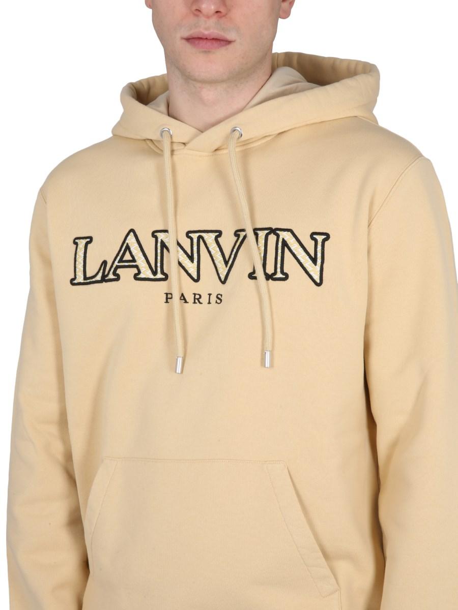 LANVIN FELPA IN COTONE CON LOGO