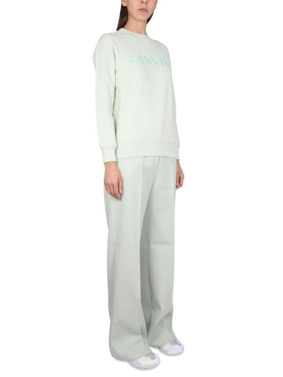 LANVIN FELPA IN COTONE CON LOGO
