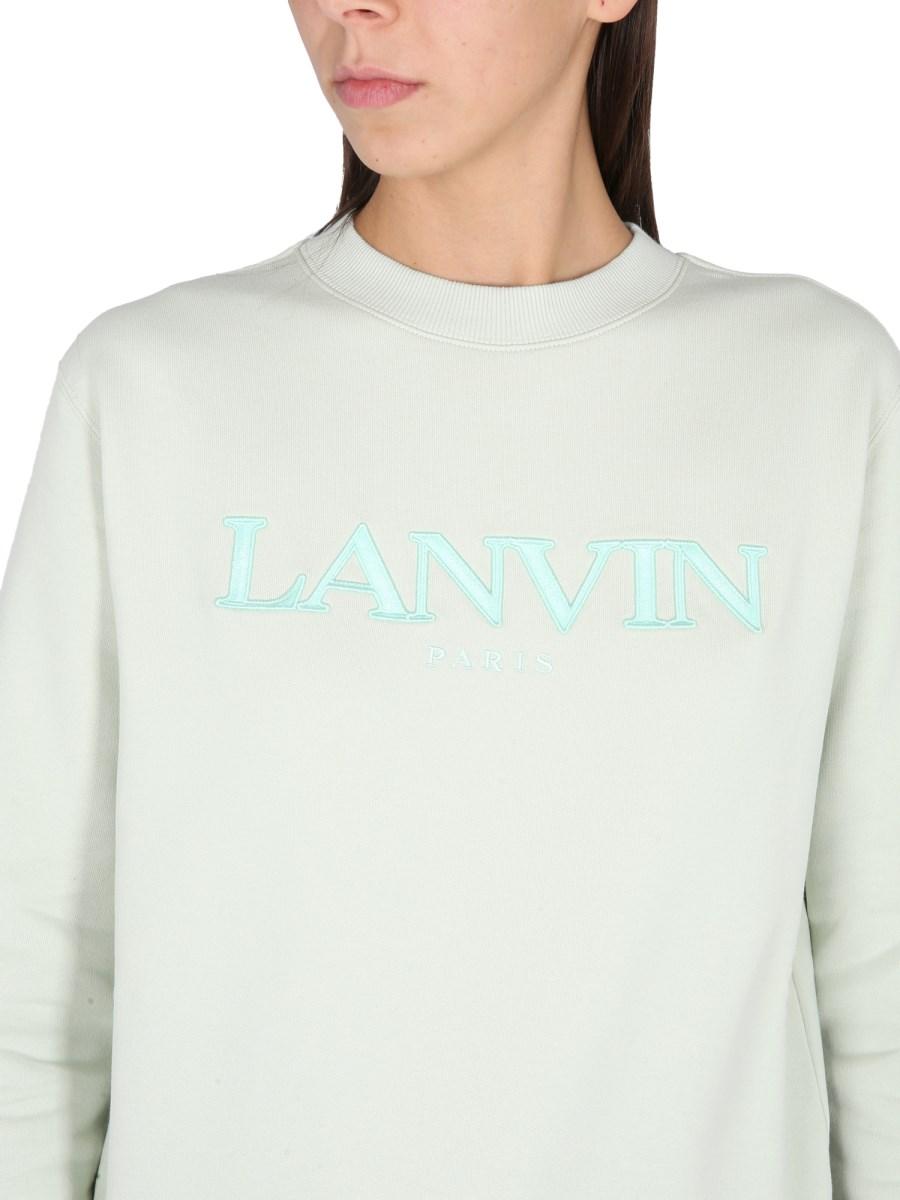 LANVIN FELPA IN COTONE CON LOGO