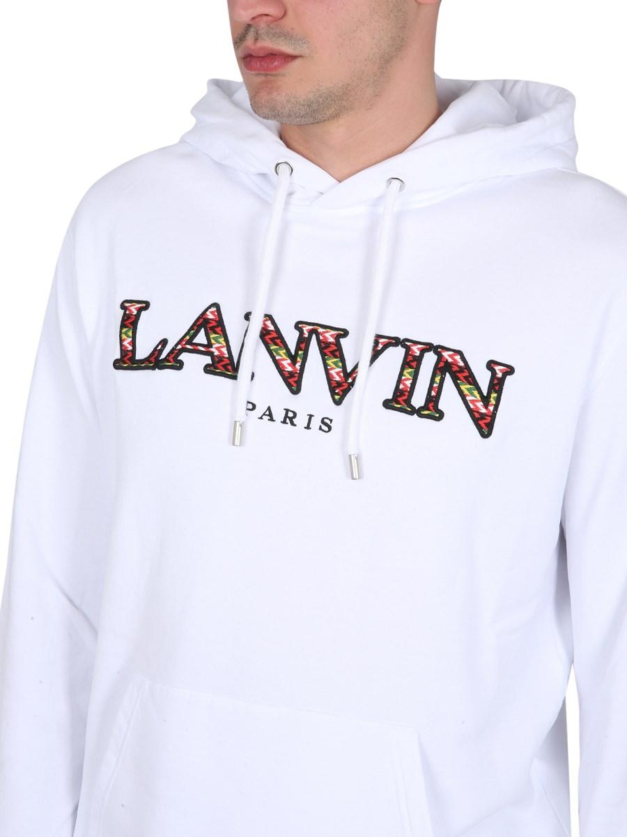 LANVIN FELPA IN COTONE CON RICAMO LOGO