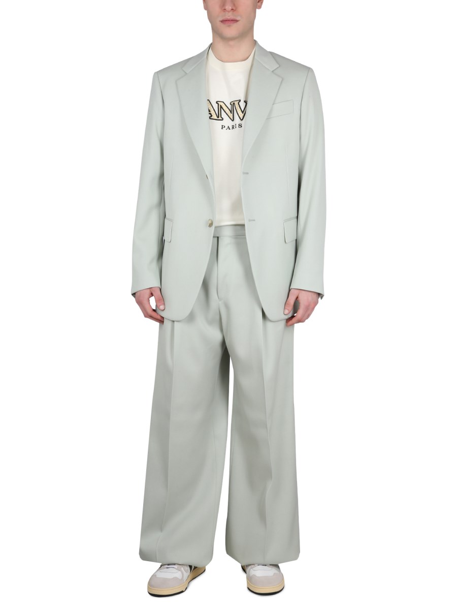 LANVIN GIACCA BOXY MONOPETTO IN LANA