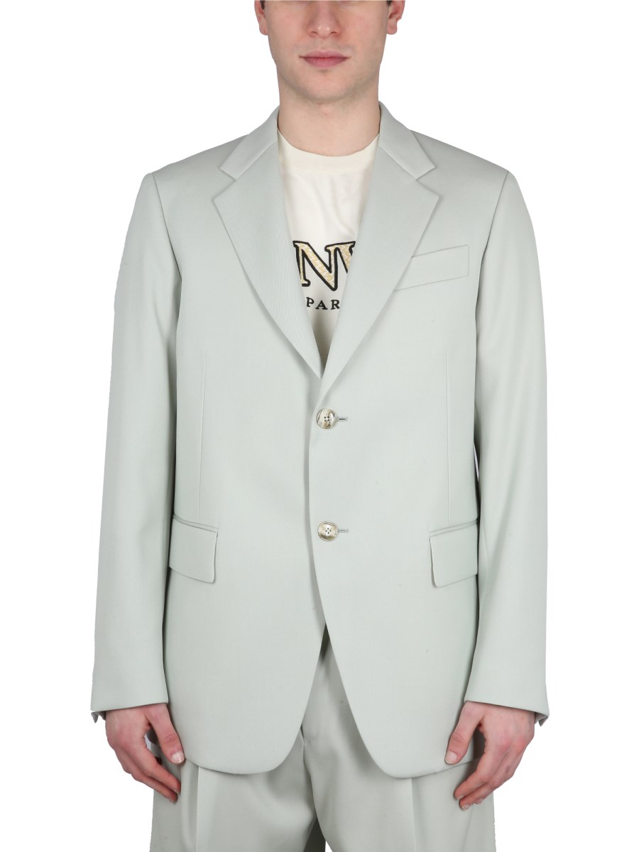LANVIN GIACCA BOXY MONOPETTO IN LANA
