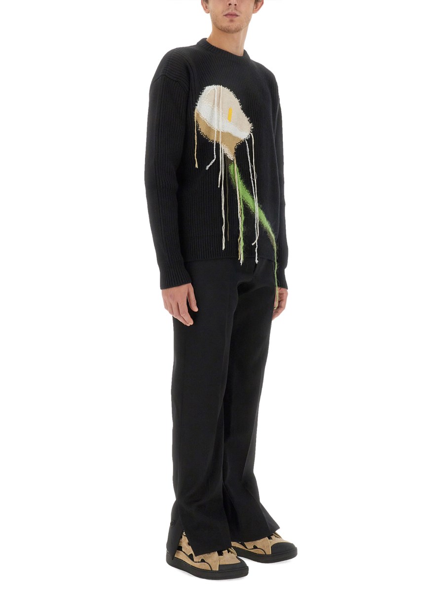 LANVIN MAGLIA IN LANA E CASHMERE A INTARSIO