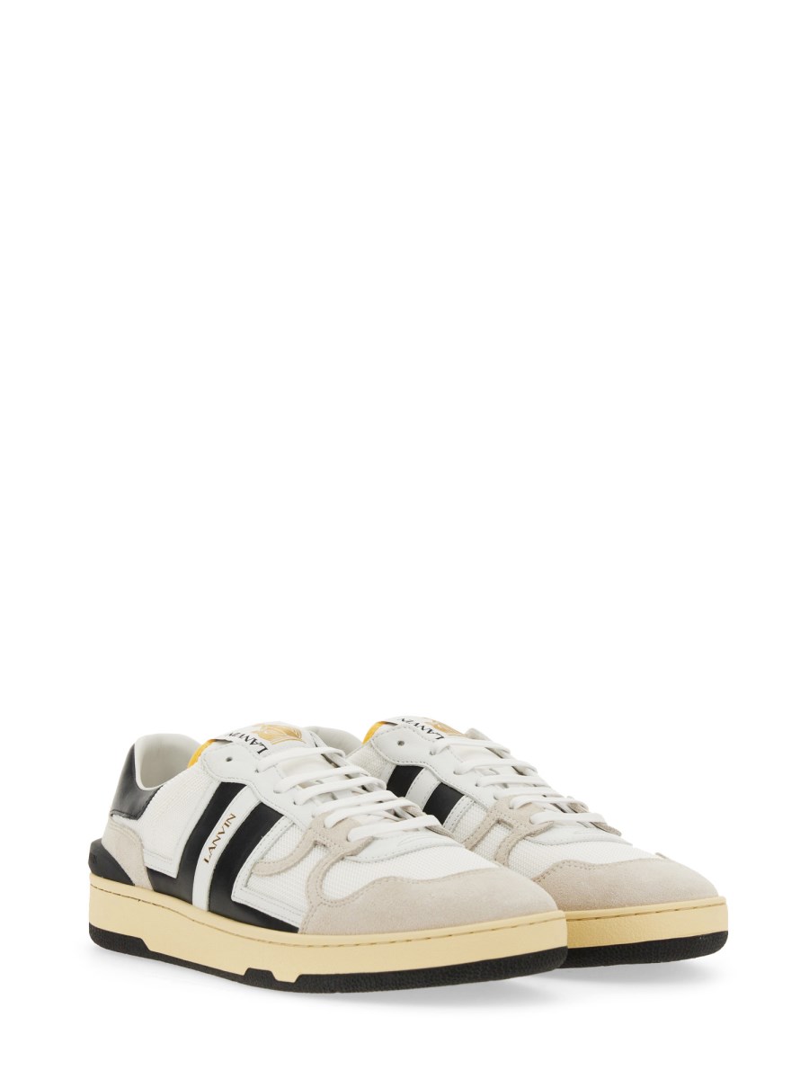 LANVIN SNEAKER "CLAY" LOW TOP IN PELLE E MESH