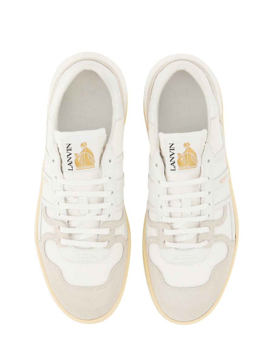 LANVIN SNEAKER "CLAY" LOW TOP IN PELLE E MESH